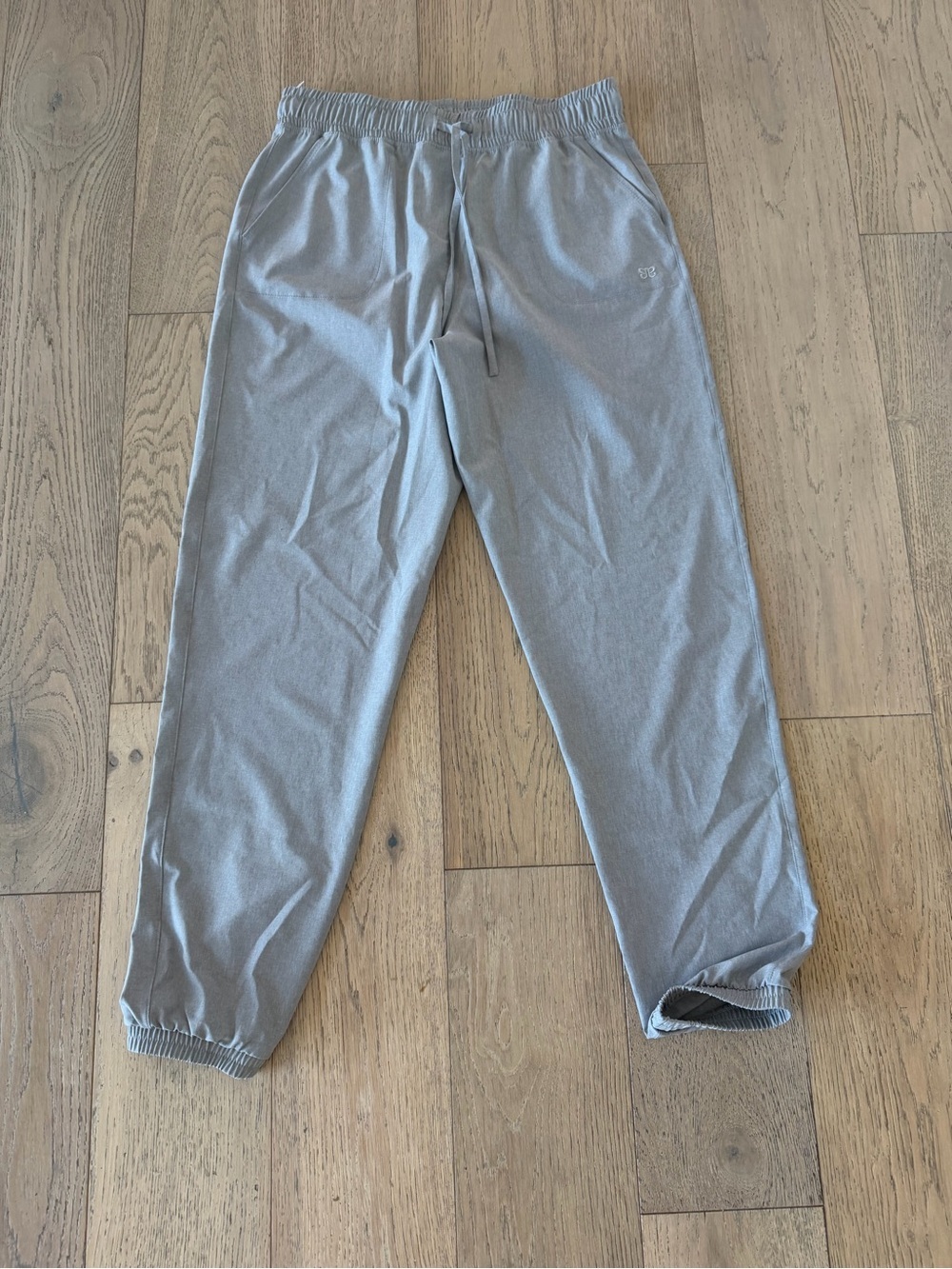 Albion Fit Joggers Womens S High Rise Grey Activewear Drawstring & Elastic Waist